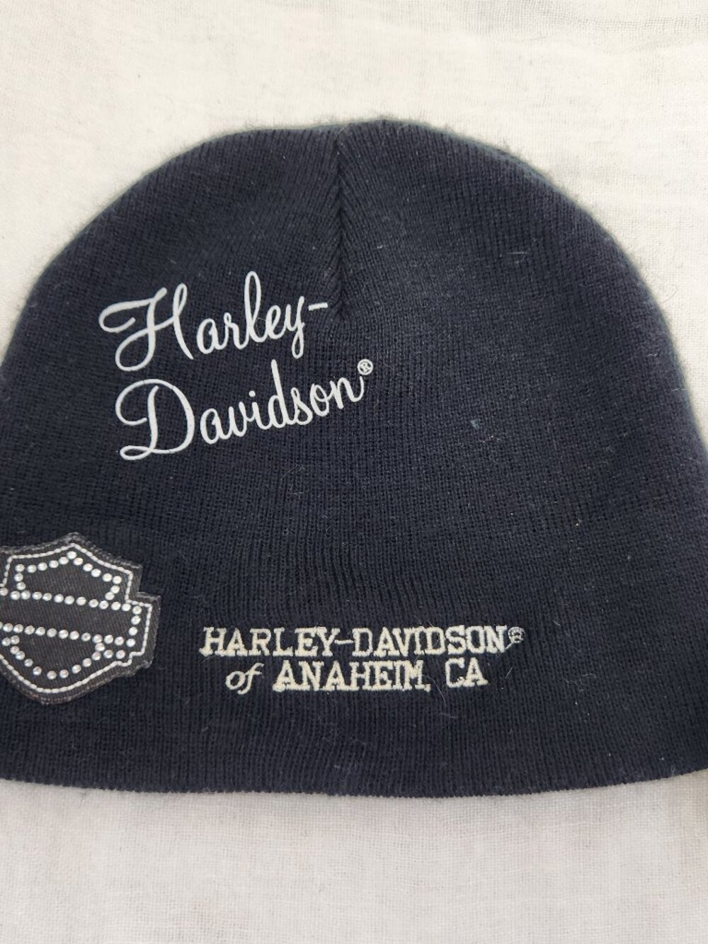 Harley Davidson Womens Black Beanie Anaheim California